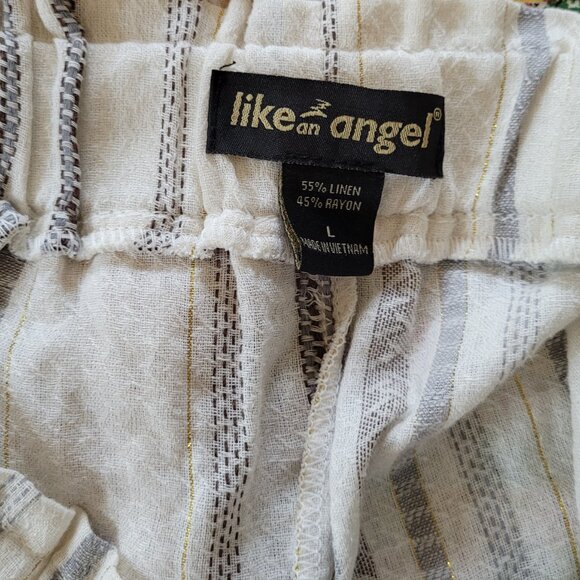 like an angel Wide Leg Drawstring Striped Pants Size L - Picture 5 of 5